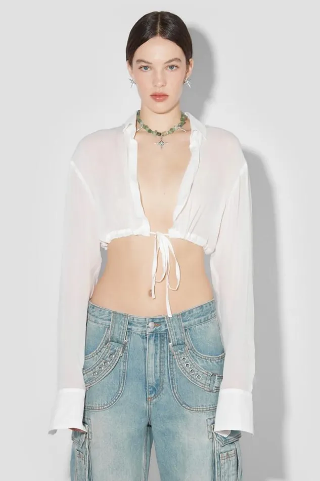 Women Tops MISBHV Resort Croped Shirt Off White