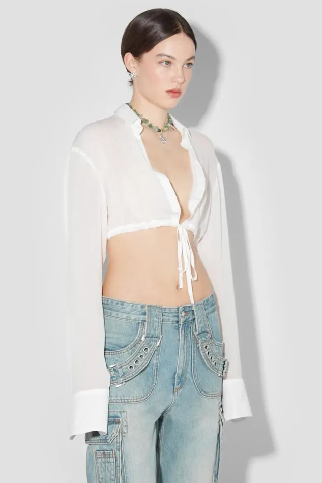 Women Tops MISBHV Resort Croped Shirt Off White