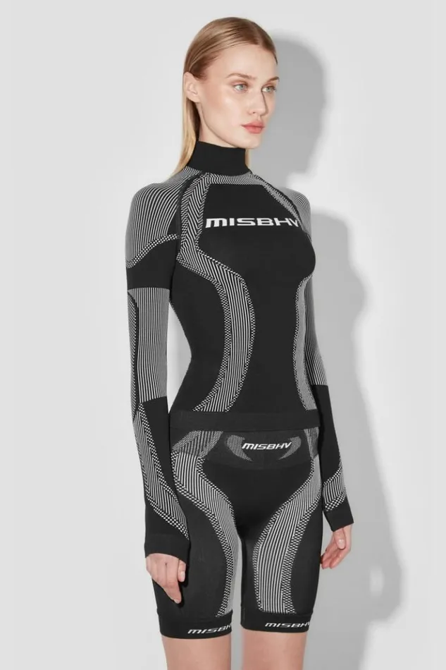 Women Tops MISBHV Sport Active Wear Longsleeve Blackwhite