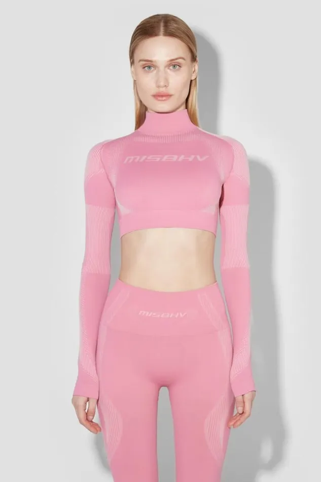 Women Tops MISBHV Sport Cropped Longsleeve Bubblegum