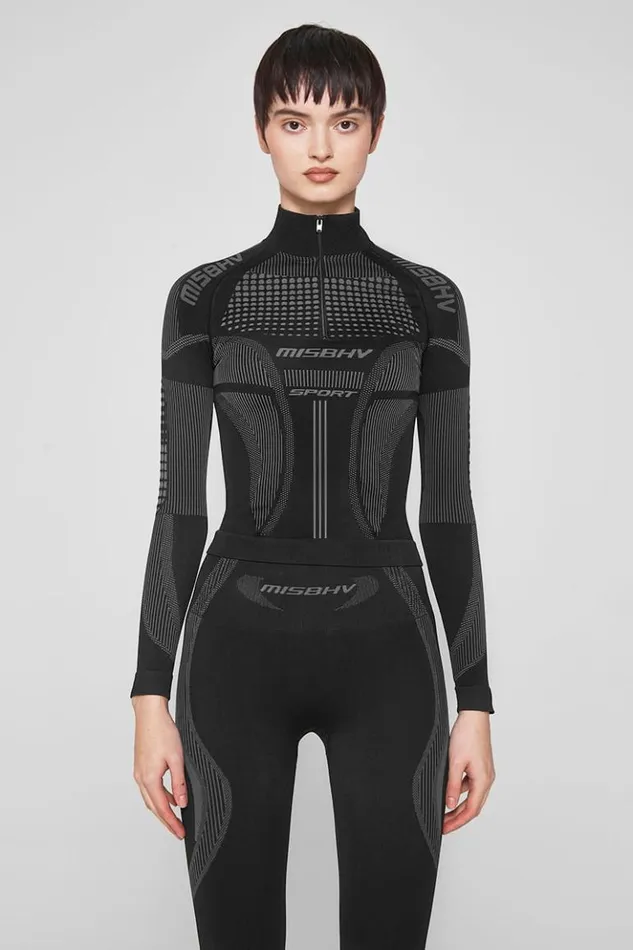 Women Tops MISBHV Sport Europa QuarterZip Longsleeve Muted Black