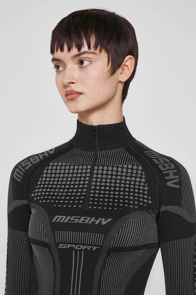 Women Tops MISBHV Sport Europa QuarterZip Longsleeve Muted Black