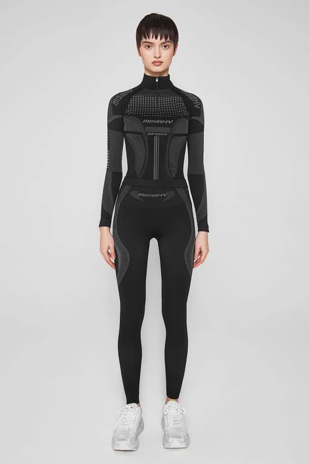Women Tops MISBHV Sport Europa QuarterZip Longsleeve Muted Black