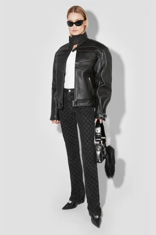 Women Trousers MISBHV Denim Monogram Trousers Black
