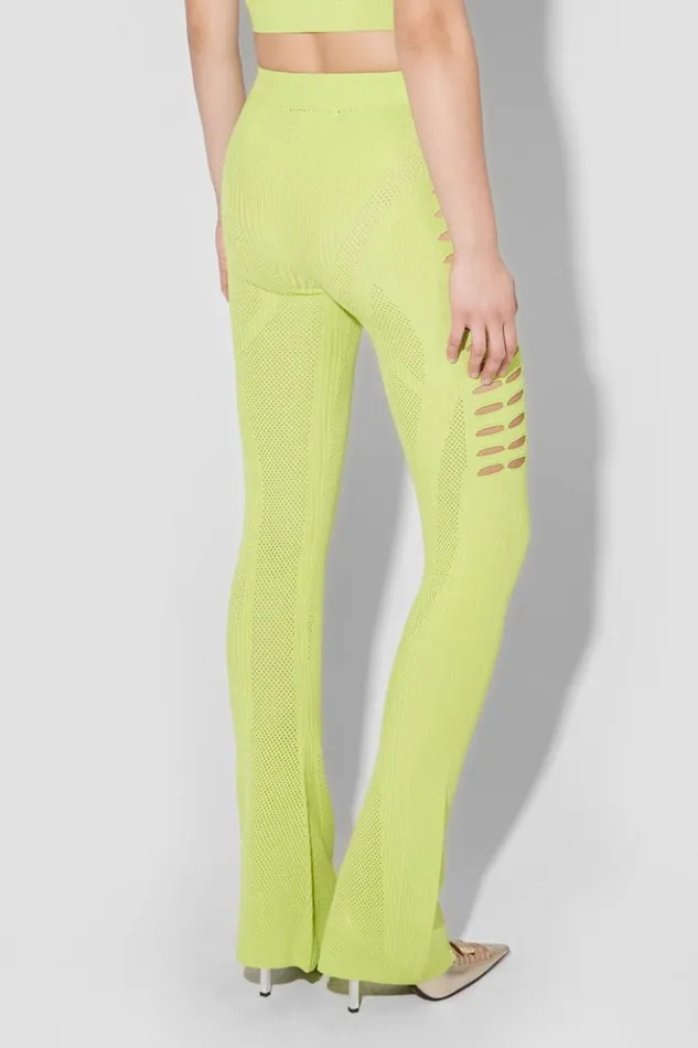 Women Trousers MISBHV Future Sport Mesh Trousers Lime