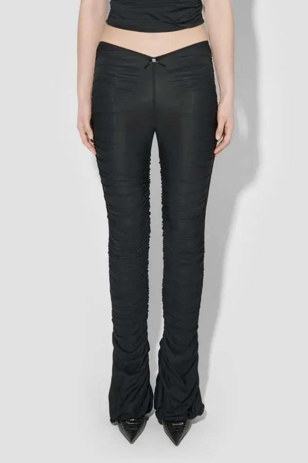 Women Trousers MISBHV Godet Ruched Trousers Black