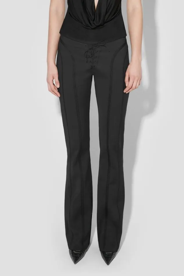 Women Trousers MISBHV Lara Laced Trousers Black