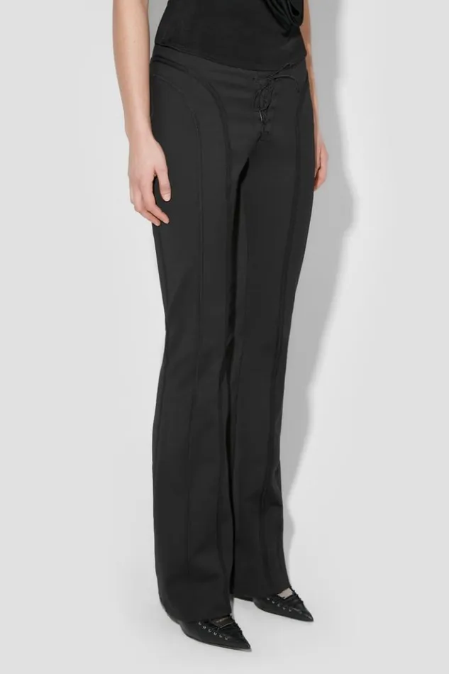 Women Trousers MISBHV Lara Laced Trousers Black