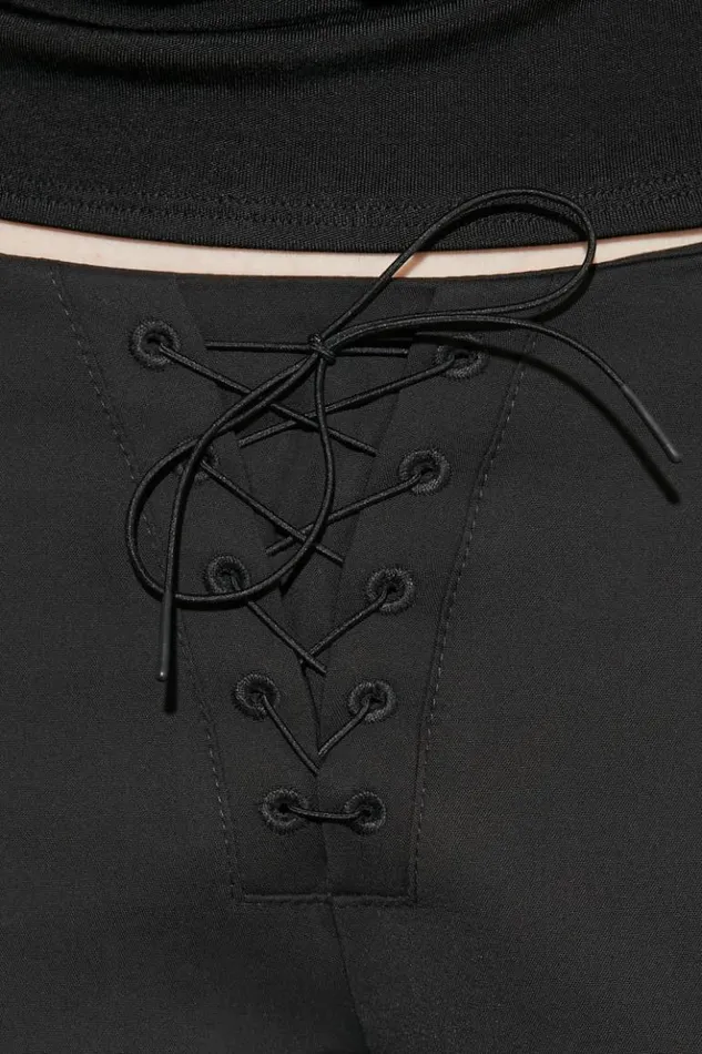 Women Trousers MISBHV Lara Laced Trousers Black