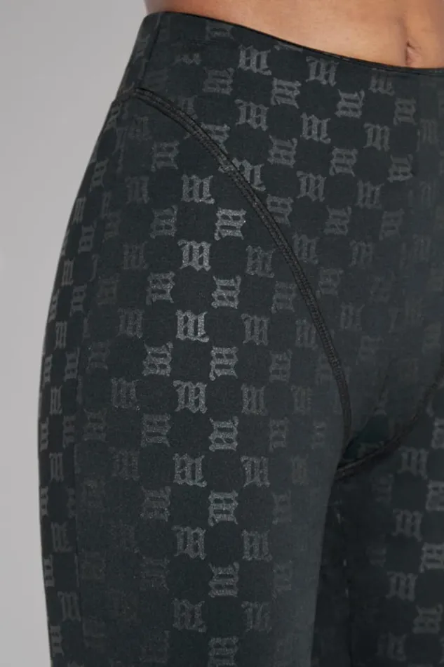 Women Trousers MISBHV Monogram Flared Trousers Black