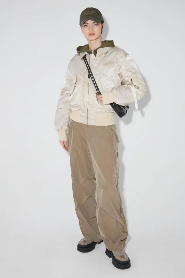 Women Trousers MISBHV Parachute Trousers Khaki