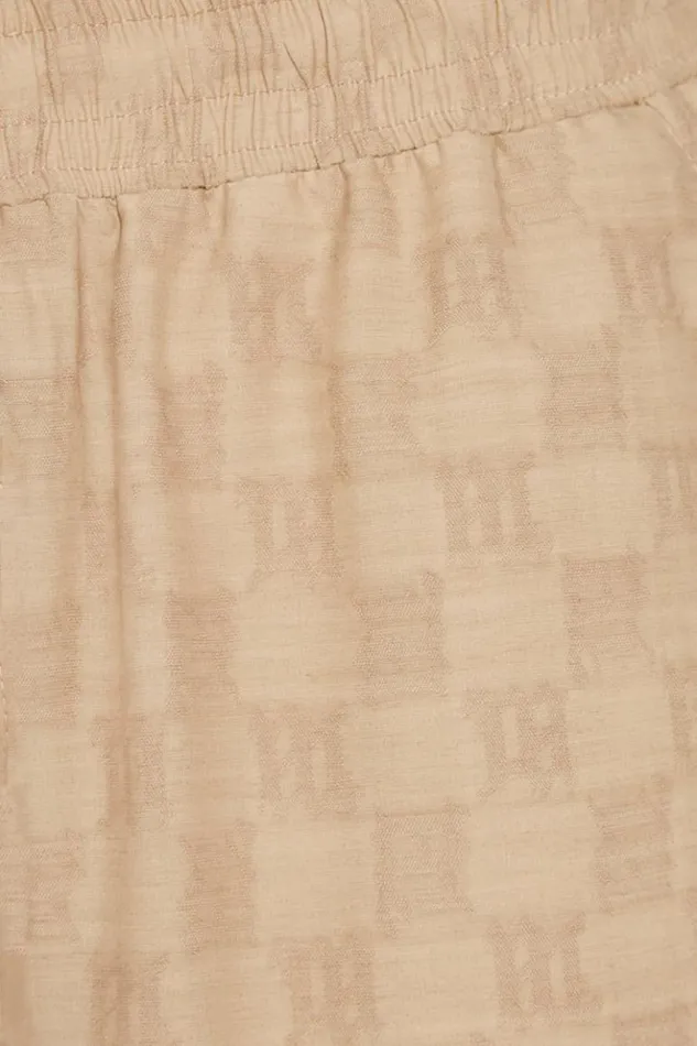 Women Trousers MISBHV Resort Monogram Viscose Wool Relaxed Trousers Beige