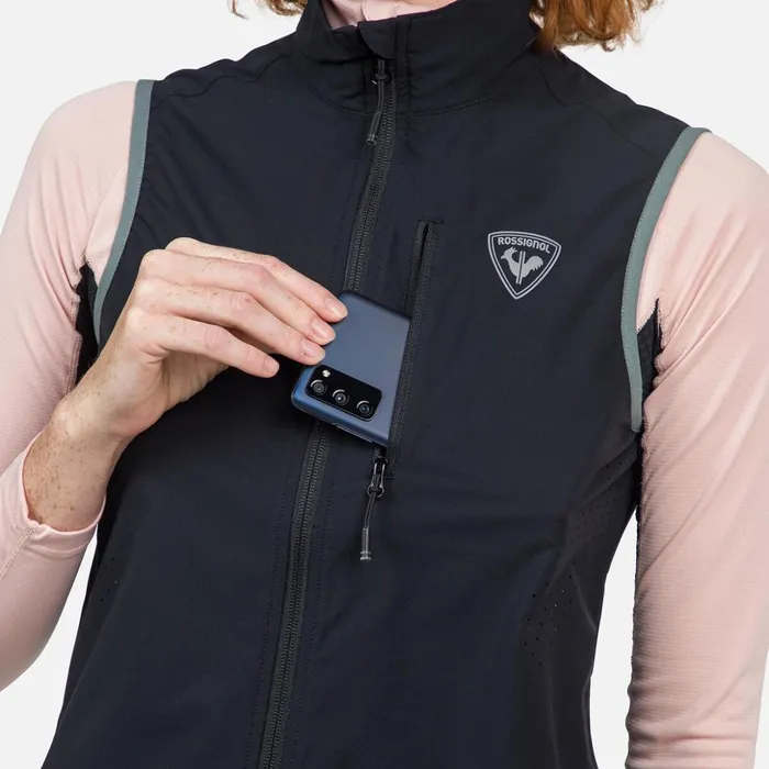 Women Women039s Active Versatile XC Ski Vest Black200 Rossignol Softshell and Lightweight Jackets