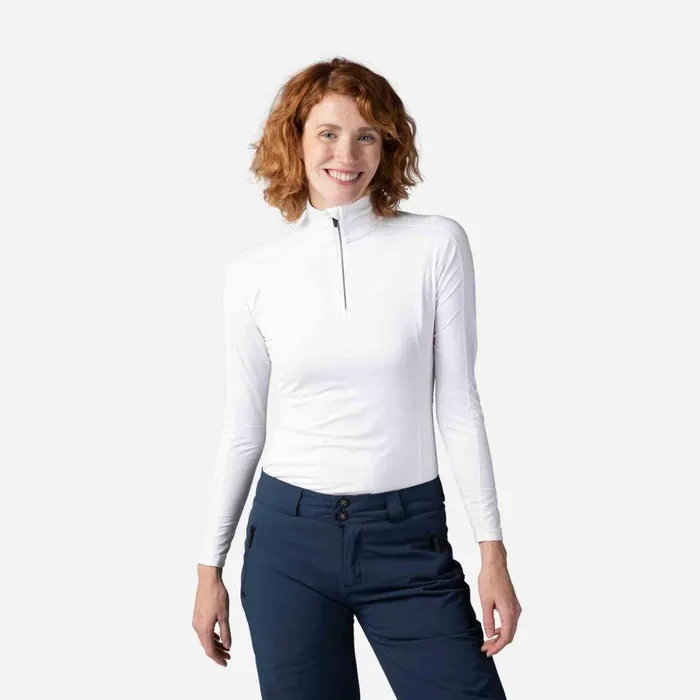 Women Women039s Classique HalfZip Baselayer Top White100 Rossignol Baselayers