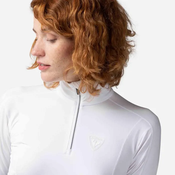 Women Women039s Classique HalfZip Baselayer Top White100 Rossignol Baselayers