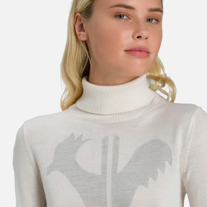 Women Women039s Classique Roll Neck Sweater White100 Rossignol Sweatshirts and Pullovers