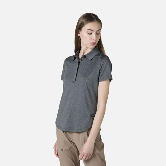 Women Women039s EFiber Active Polo Onyxgrey Rossignol Polos and Tees