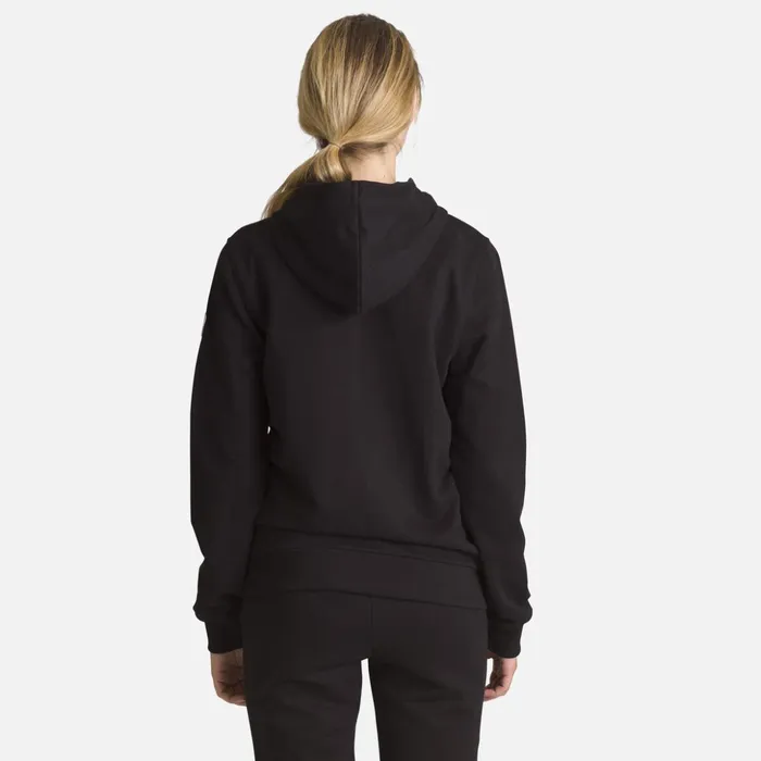 Women Women039s Fullzip Hooded Logo Cotton Sweatshirt Black200 Rossignol Sweatshirts and Pullovers