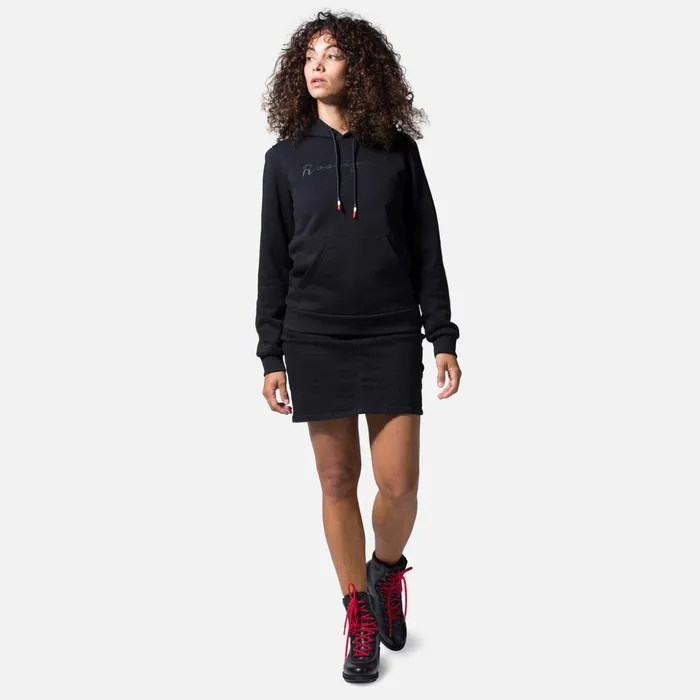 Women Women039s Hooded Logo Cotton Sweatshirt Black200 Rossignol Sweatshirts and Pullovers