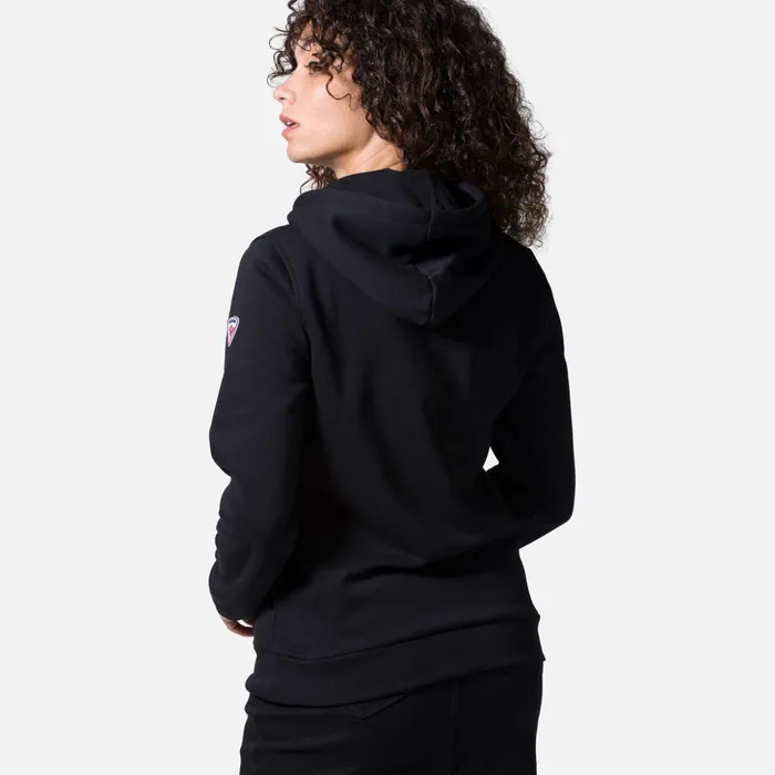 Women Women039s Hooded Logo Cotton Sweatshirt Black200 Rossignol Sweatshirts and Pullovers