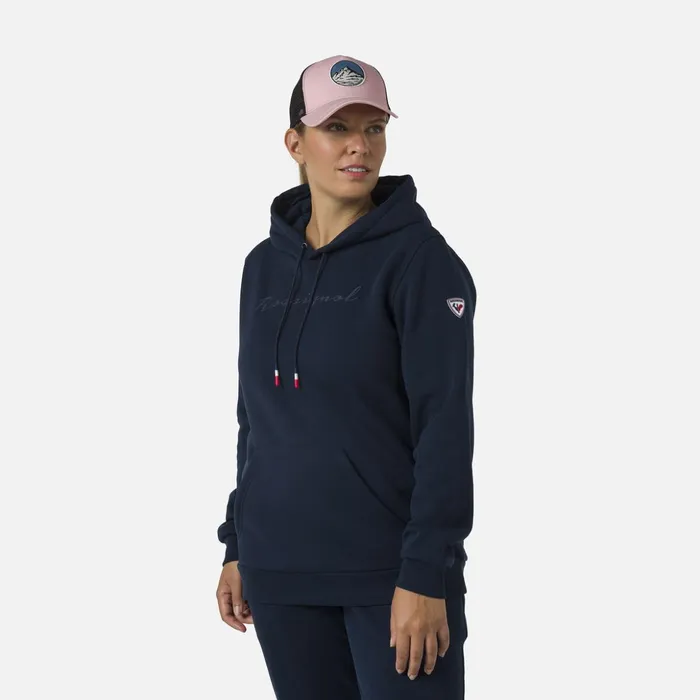 Women Women039s Hooded Logo Cotton Sweatshirt Darknavy715 Rossignol Sweatshirts and Pullovers