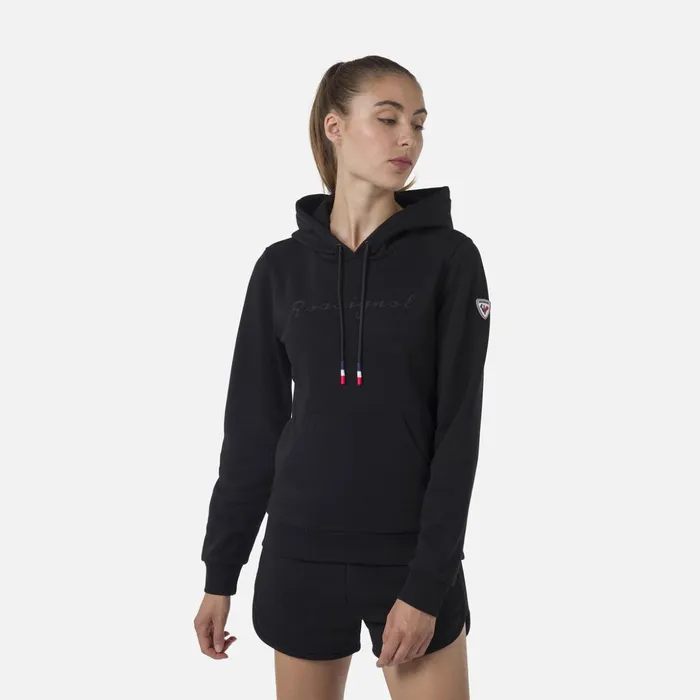 Women Women039s Hooded Logo Fleece Sweatshirt Black200 Rossignol Sweatshirts and Pullovers