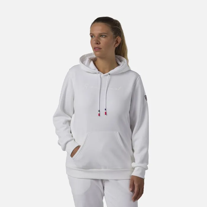 Women Women039s Hooded Logo Fleece Sweatshirt White100 Rossignol Sweatshirts and Pullovers