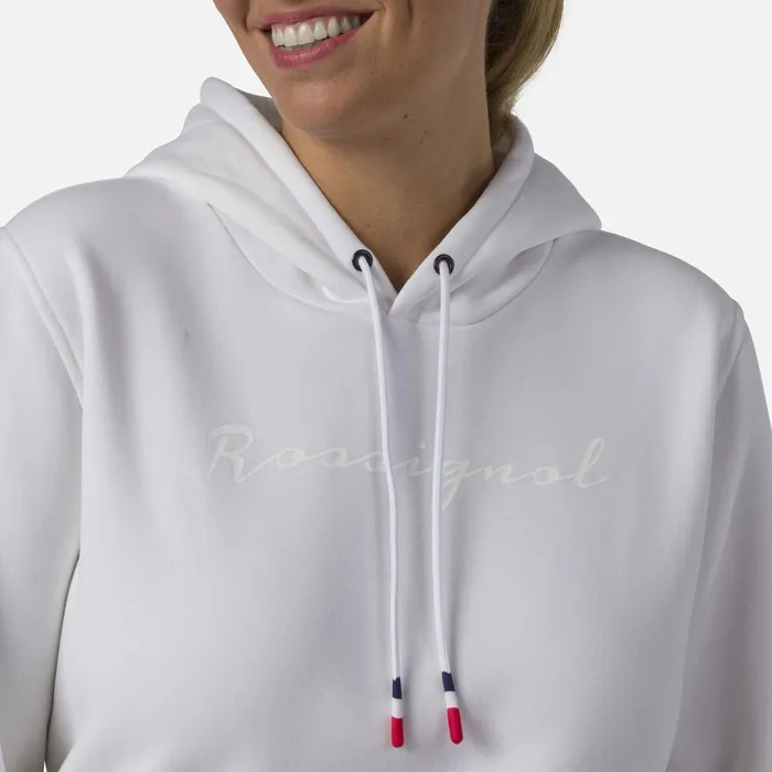 Women Women039s Hooded Logo Fleece Sweatshirt White100 Rossignol Sweatshirts and Pullovers