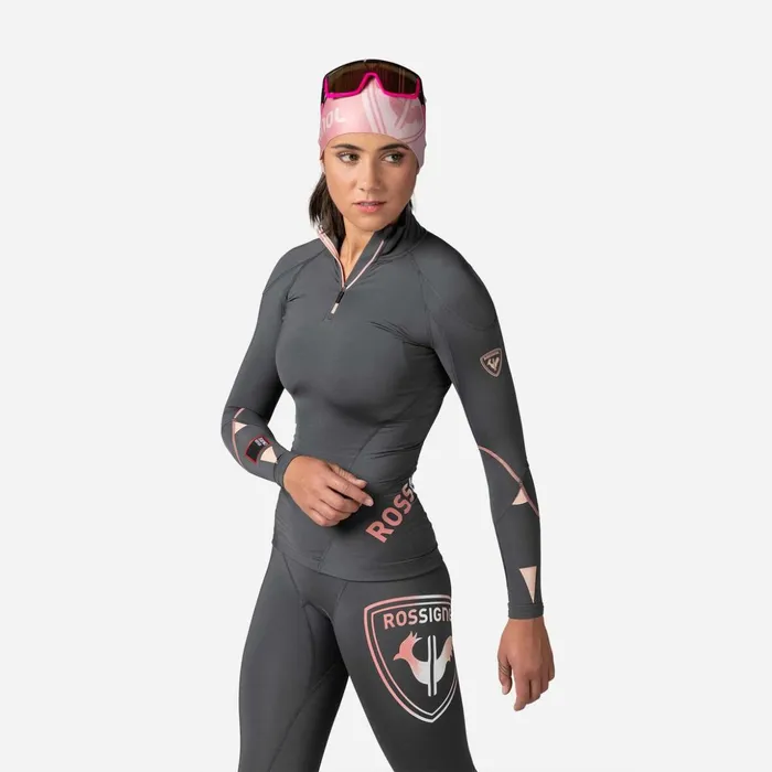 Women Women039s Infini Compression Race Top Onyxgrey Rossignol Baselayers