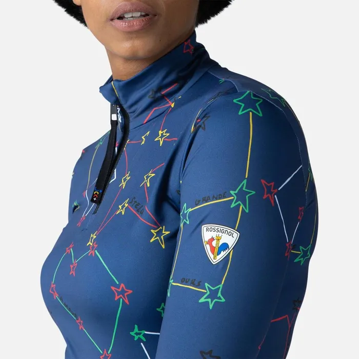Women Women039s JCC Booster HalfZip Top Cosmicblue Rossignol Baselayers