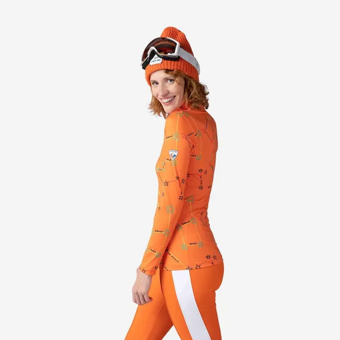 Women Women039s JCC Booster HalfZip Top Orange410 Rossignol Baselayers