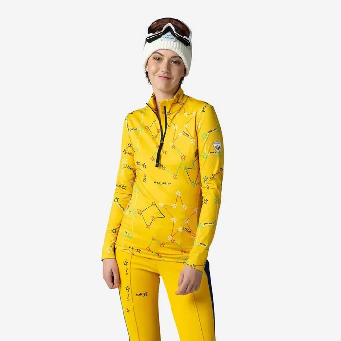 Women Women039s JCC Booster HalfZip Top Yellow500 Rossignol Baselayers