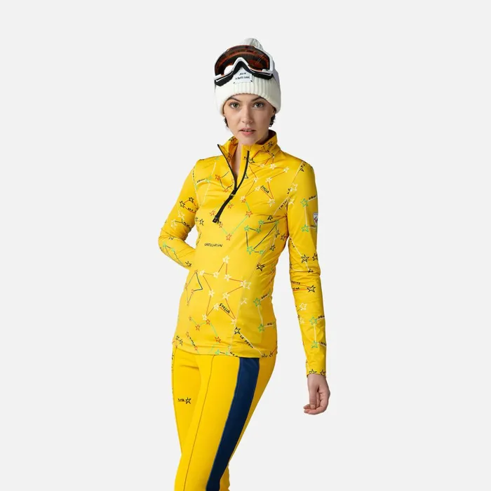 Women Women039s JCC Booster HalfZip Top Yellow500 Rossignol Baselayers