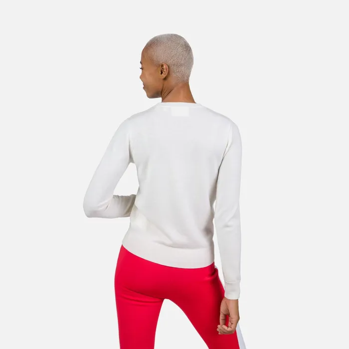 Women Women039s JCC Esther Round Neck Top White100 Rossignol Sweatshirts and Pullovers