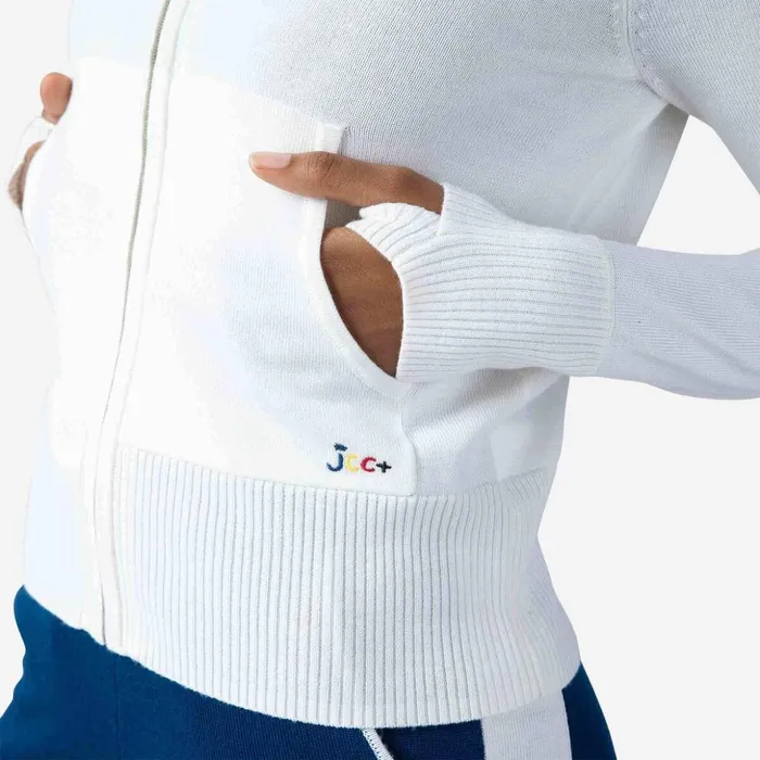 Women Women039s JCC Galina Full Zip Knit Top White100 Rossignol Sweatshirts and Pullovers