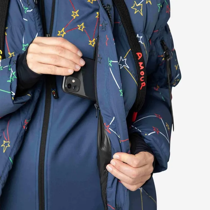 Women Women039s JCC Modul Printed Down Bomber Jacket Cosmicblue Rossignol Ski and Snowboard Jackets