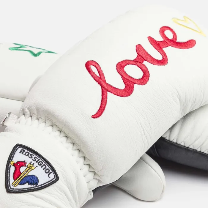 Women Women039s JCC Sublime Leather IMP039R Mittens White100 Rossignol Gloves