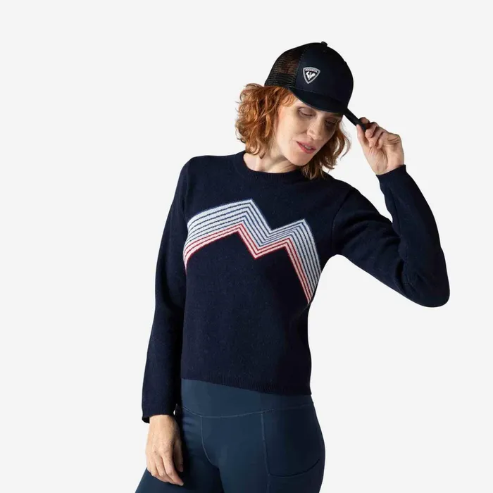 Women Women039s Mountain Round Neck Top Darknavy715 Rossignol Sweatshirts and Pullovers