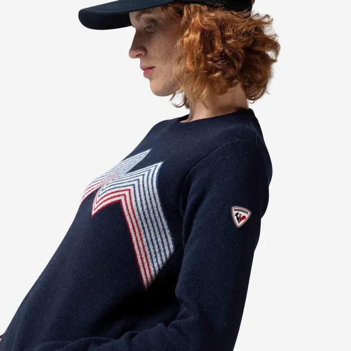 Women Women039s Mountain Round Neck Top Darknavy715 Rossignol Sweatshirts and Pullovers