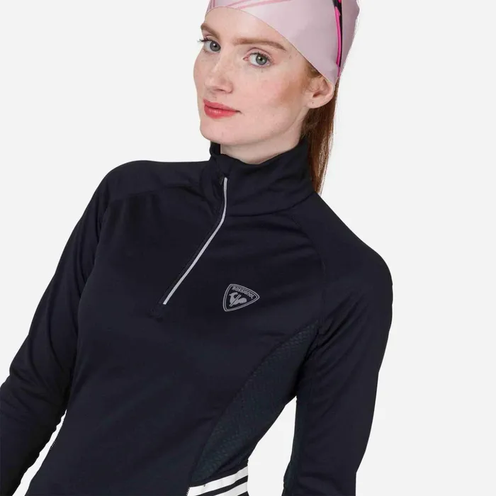 Women Women039s Poursuite HalfZip Baselayer Top Black200 Rossignol Baselayers