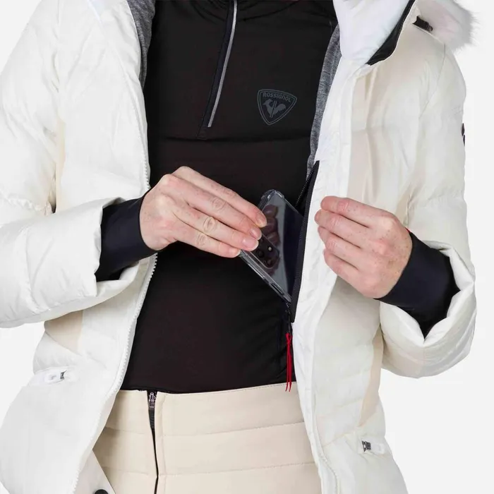 Women Women039s Ruby Merino Down Ski Jacket White100 Rossignol Ski and Snowboard Jackets