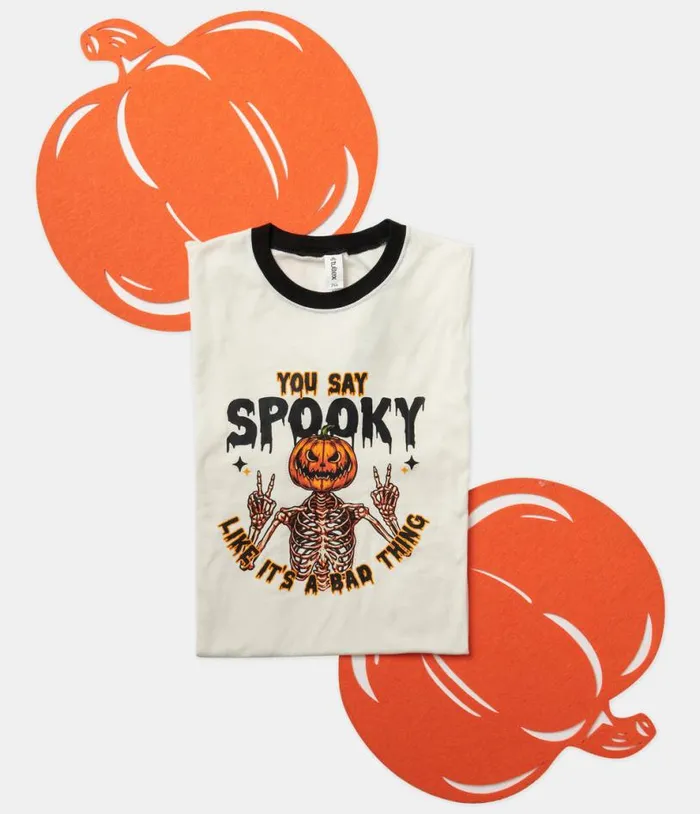 You Say Spooky Unisex Graphic Tee ClothingHalloween Unique Vintage Graphic Tees