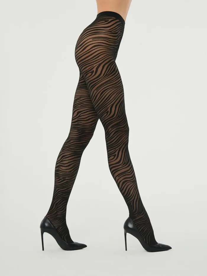 Zebra Tights Blackblack Women Wolford Tights