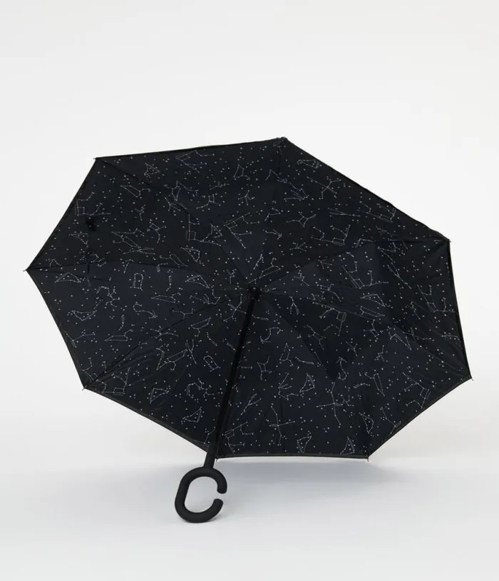 Zodiac Constellation Double Layer Inverted Umbrella Accessories Unique Vintage Umbrellas